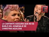 Pink niega rencillas y burlas hacia Christina Aguilera