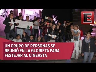 Festejan en el Ángel de la Independencia triunfo de Del Toro