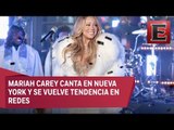 Mariah Carey sorprende a todos durante su actuación en NY