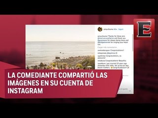 Amy Schumer se casa de sorpresa con Chris Fisher