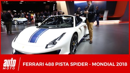 Mondial Auto 2018 : La Ferrari 488 Pista Spider se révèle