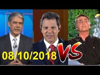 COMPLETO - FERNANDO HADDAD VS JAIR BOLSONARO NO JORNAL NACIONAL 08/10/2018