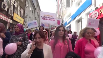 Artvin'de Kadınlar Meme Kanseri İçin Yürüdü