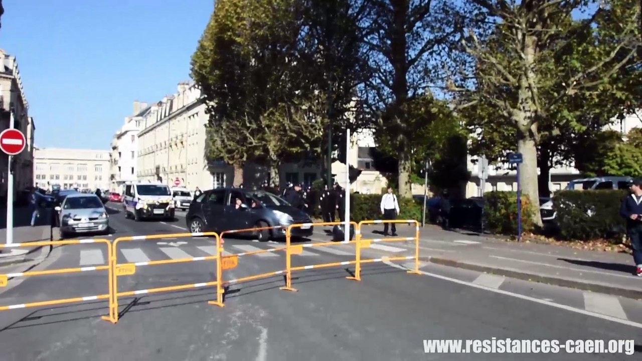 Manifestation contre la politique sociale de Macron à Caen le 9 octobre 2018