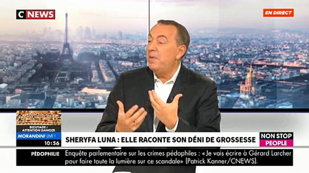 Sur le plateau de "Morandini Live", Sheryfa Luna revient sur son déni de grossesse: "Quand on m'a annoncé que j'étais enceinte, j'ai pensé que c'était une caméra cachée" - VIDEO