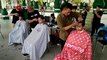 Indonesian barbers hold charity hairdressing fair for Palu tsunami victims