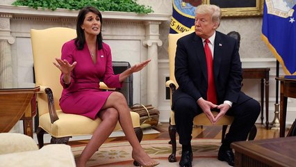 Tải video: Dimite la embajadora de EEUU en Naciones Unidas, Nikki Haley