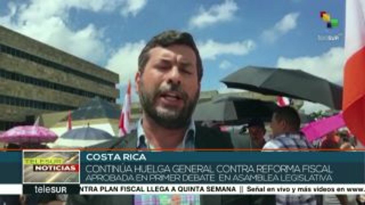 Costa Rica: continúa huelga general contra polémica reforma fiscal