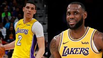 LeBron James Shows Major Love For Lonzo Ball Hitting The Court Against The Golden State Warriors