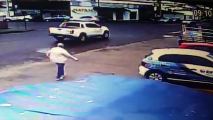 Câmera de segurança flagra atropelamento