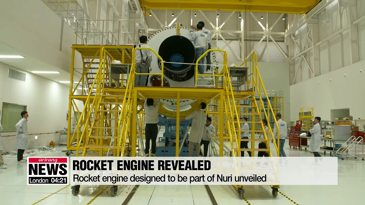South Korea showcases space rocket engine for October test launch