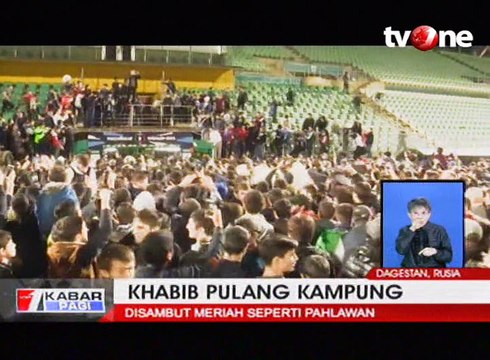 Khabib Nurmagomedov Pulang Kampung Disambut Bak Pahlawan