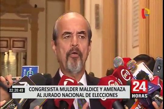 Mauricio Mulder maldice y amenaza al Jurado Nacional de Elecciones