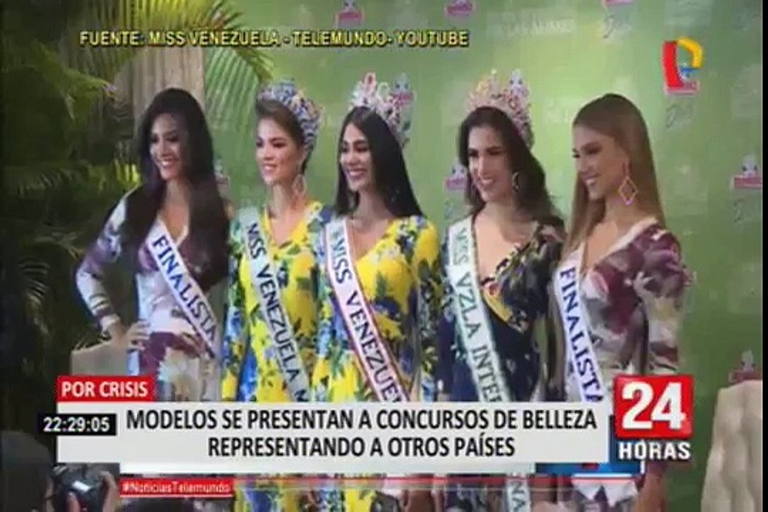 Misses venezolanas representan a otros países e...