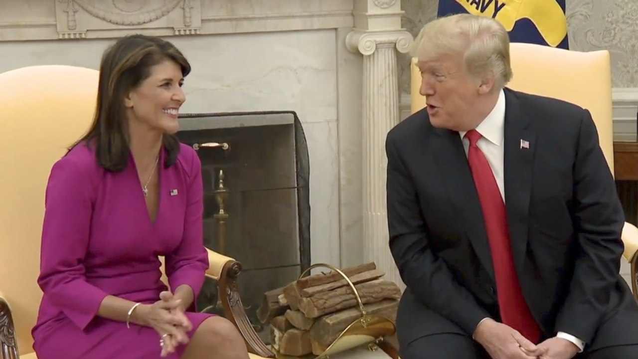 Trump Announces Nikki Haley Leaving And Hopes She'll Be Back
