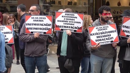 İzmir Ankara Garı Saldırısında Ölenler İzmir'de Anıldı