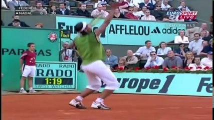 Nadal vs Federer - Roland Garros 2005 SF [Highlights]