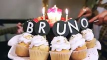 Ed Sheeran sings Happy Birthday to Bruno Mars as he eats his cake