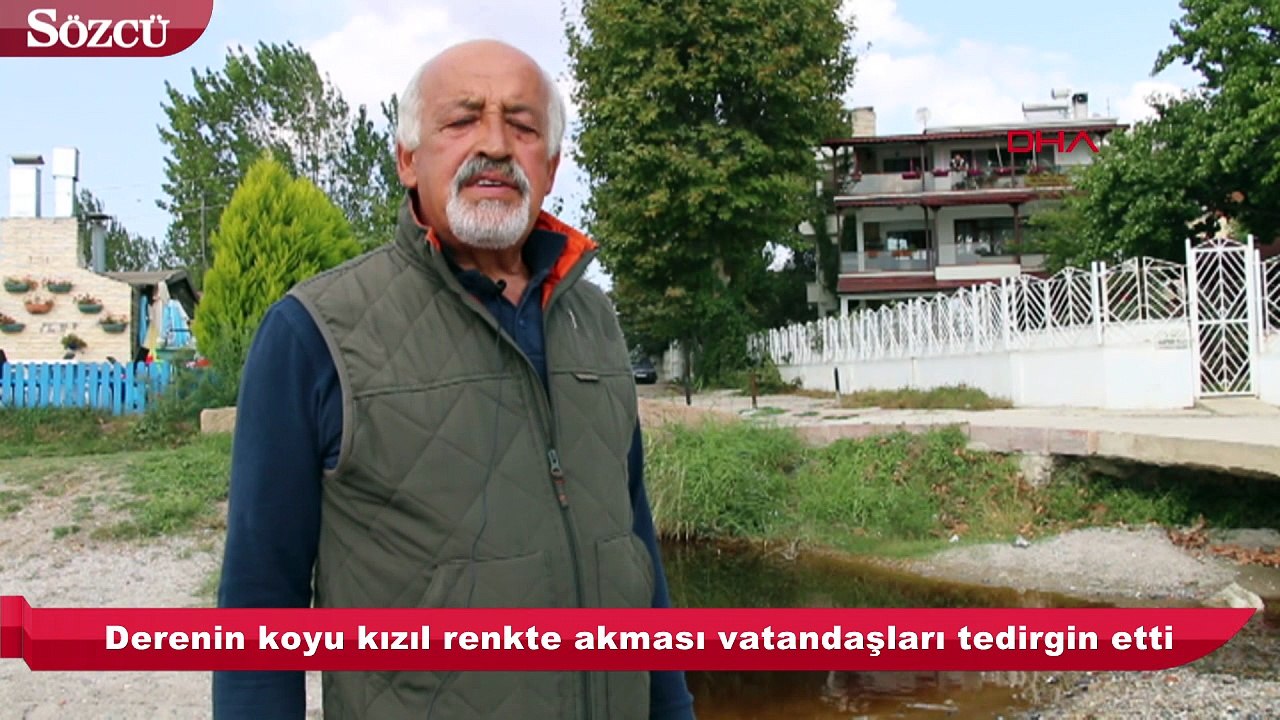 Tekirdağ’da bir dere daha renk değiştirdi