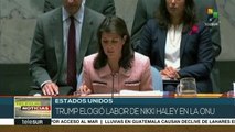 Renuncia Nikki Haley como embajadora de EE.UU. en la ONU