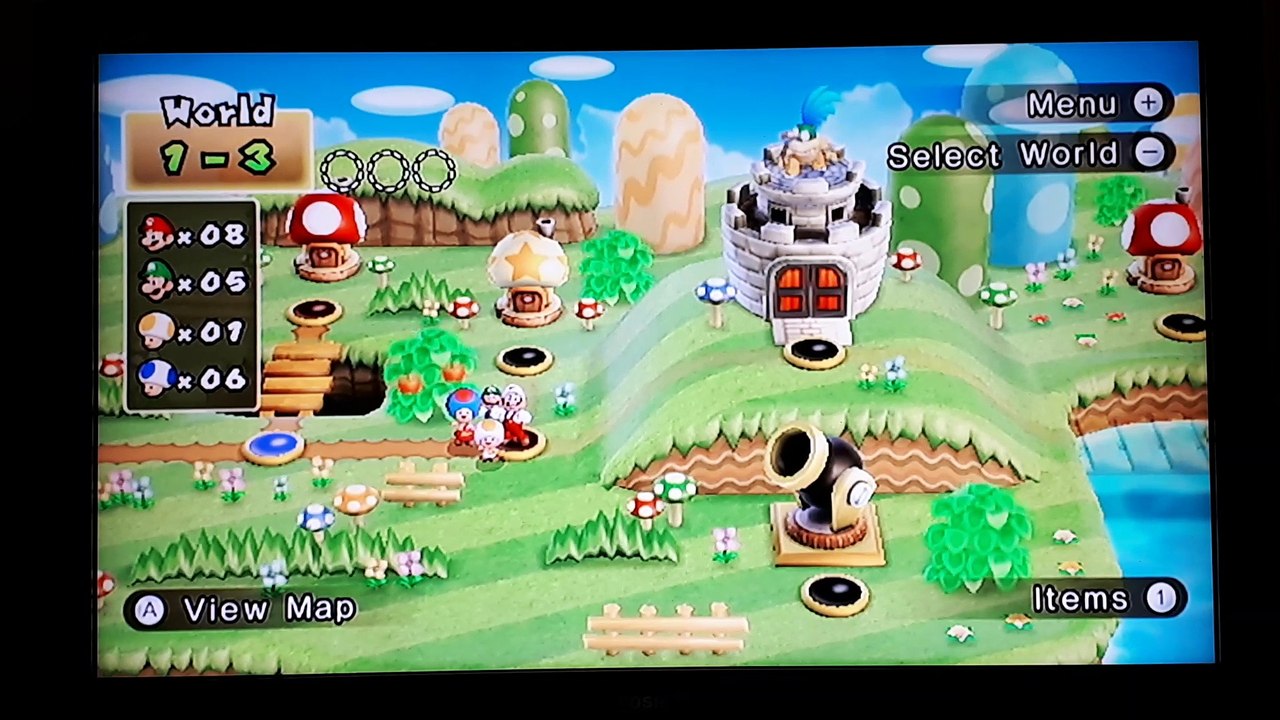 Super Mario ----- 1 Weld 2 Levil Wii