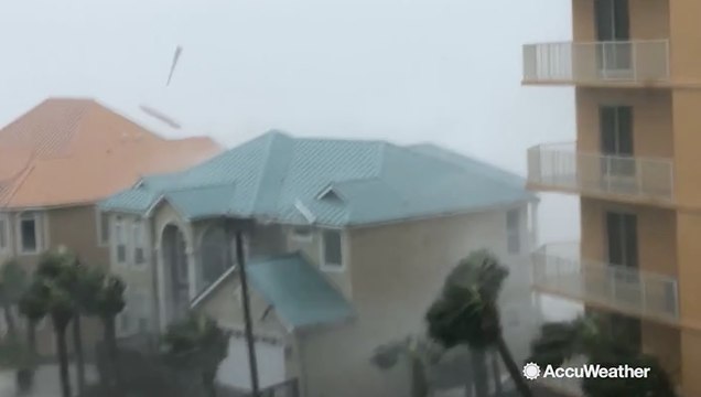 Hurricane Michael tears apart roofs as it makes landfall