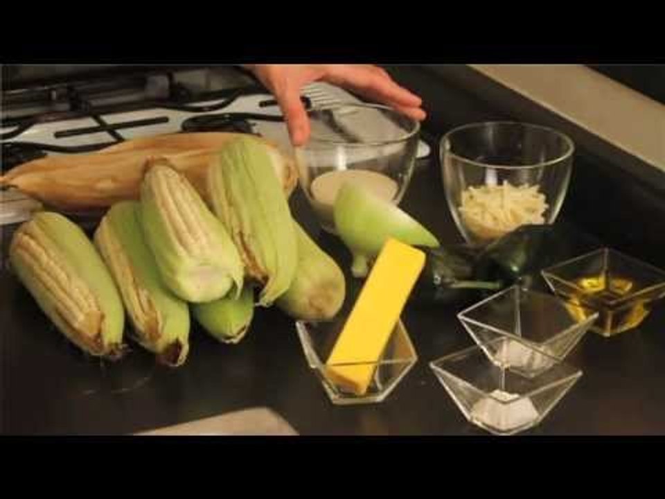 Tamalitos de elote con rajas - Corn Tamales