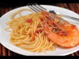 Espagueti con camarones - Shrimp Spaghetti