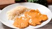 Milanesas de pollo en crema de chipotle - Chicken Milanesa in Chipotle Cream