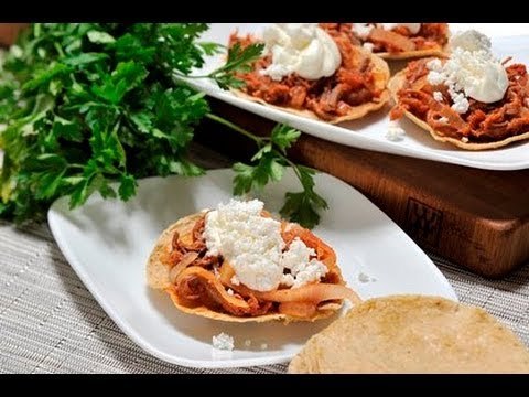 Tostadas de tinga de res - Shredded Beef Tostadas