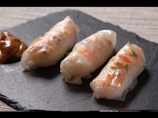 Rollos de verduras con fideos chinos y salsa de cacahuate - Spring Rolls