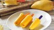 Paletas heladas de mango con yogur - Recetas de postres - Mango yogurt popsicles