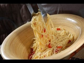 Espagueti al romero - Spaghetti with rosemary - Recetas de pasta
