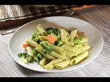 Pasta fría con aderezo verde y verduras - Pasta salad with green dressing - Recetas de pasta