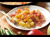 Papas con jamón y tocino - Patatoes with jam and bacon - Recetas de cocina fáciles