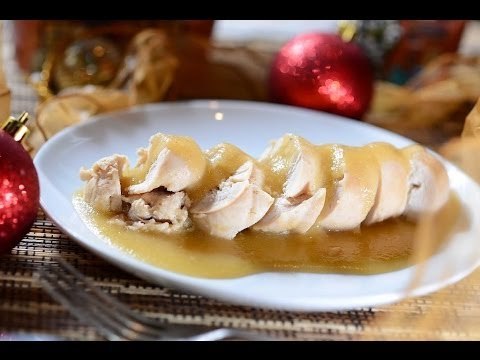 Pechugas de pavo rellenas de manzana - Turkey breast with applesauce - Recetas de navidad