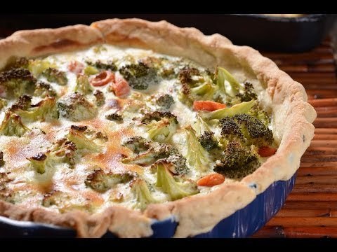 Quiche brócoli y tomate cherry - Bocoli and tomato quiche - Recetas de cuaresma- Cómo preparar