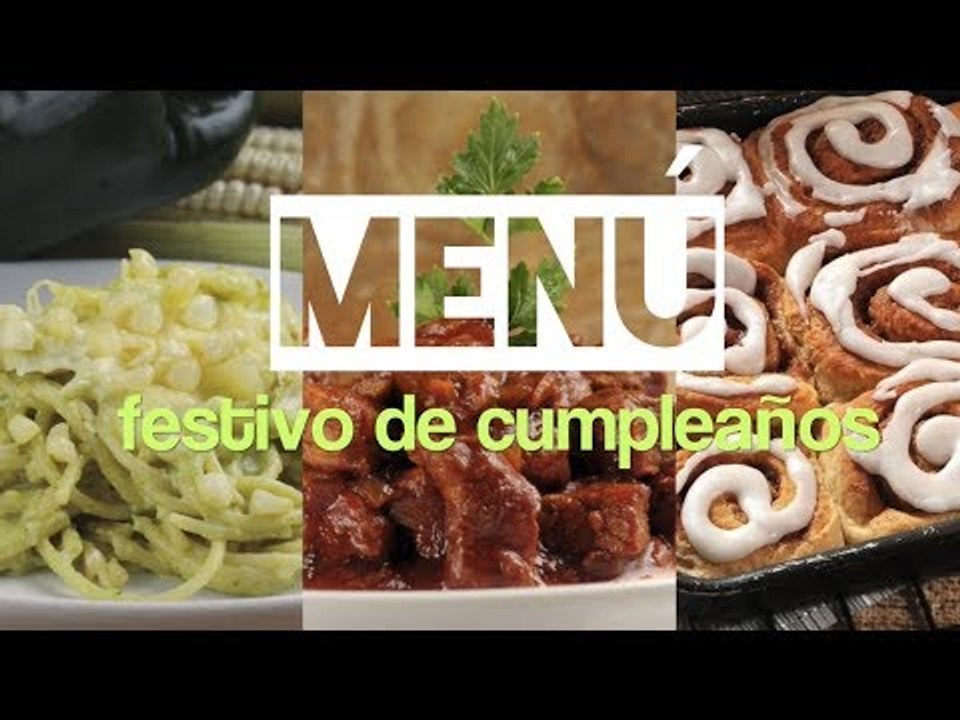 Menú festivo de cumpleaños