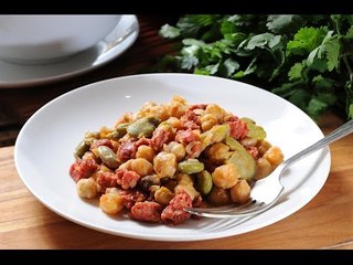 Guisado de habas con garbanzos