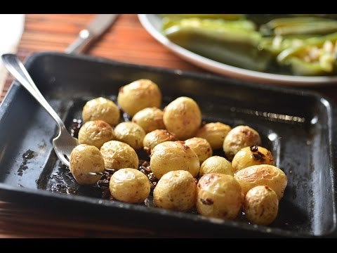 Papitas cambray al ajillo y al horno - Recetas de botanas fáciles