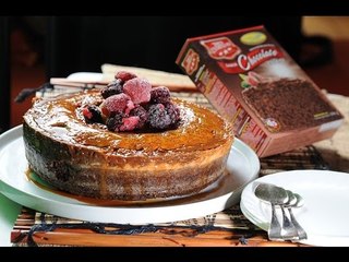 Pastel imposible a baño María o chocoflan - Receta de postre fácil