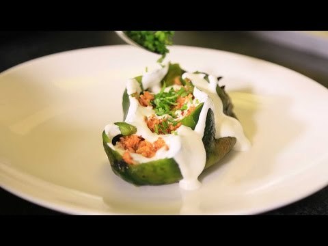 Chiles rellenos de atún con chipotle en frío - Receta fácil de preparar
