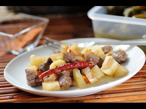Carne de res con papas y zanahoria - Receta fácil de preparar