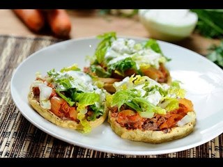 Sopes de carne deshebrada o tinga - Receta fácil de preparar