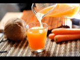 Agua de coco y zanahoria - Receta fácil de preparar
