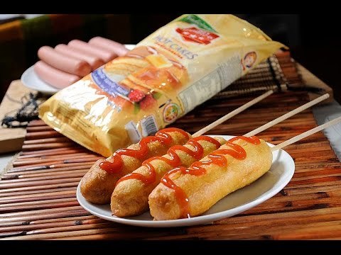 Banderillas de salchicha con harina de hot cakes - Receta fácil de preparar