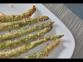 Espárragos empanizados con queso parmesano - Botana fácil