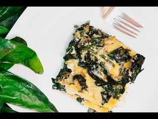 Lasagna vegetariana con espinaca y queso - Receta fácil