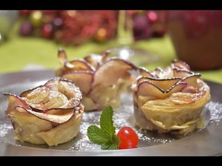 Flores de manzana al horno - Receta navideña - Cocina al Natural
