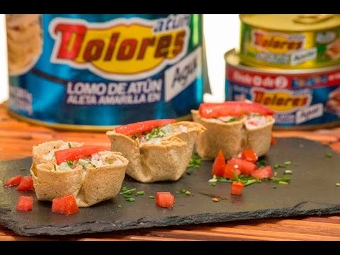 Canastitas rellenas de atún Dolores - Recetas de botanas fáciles